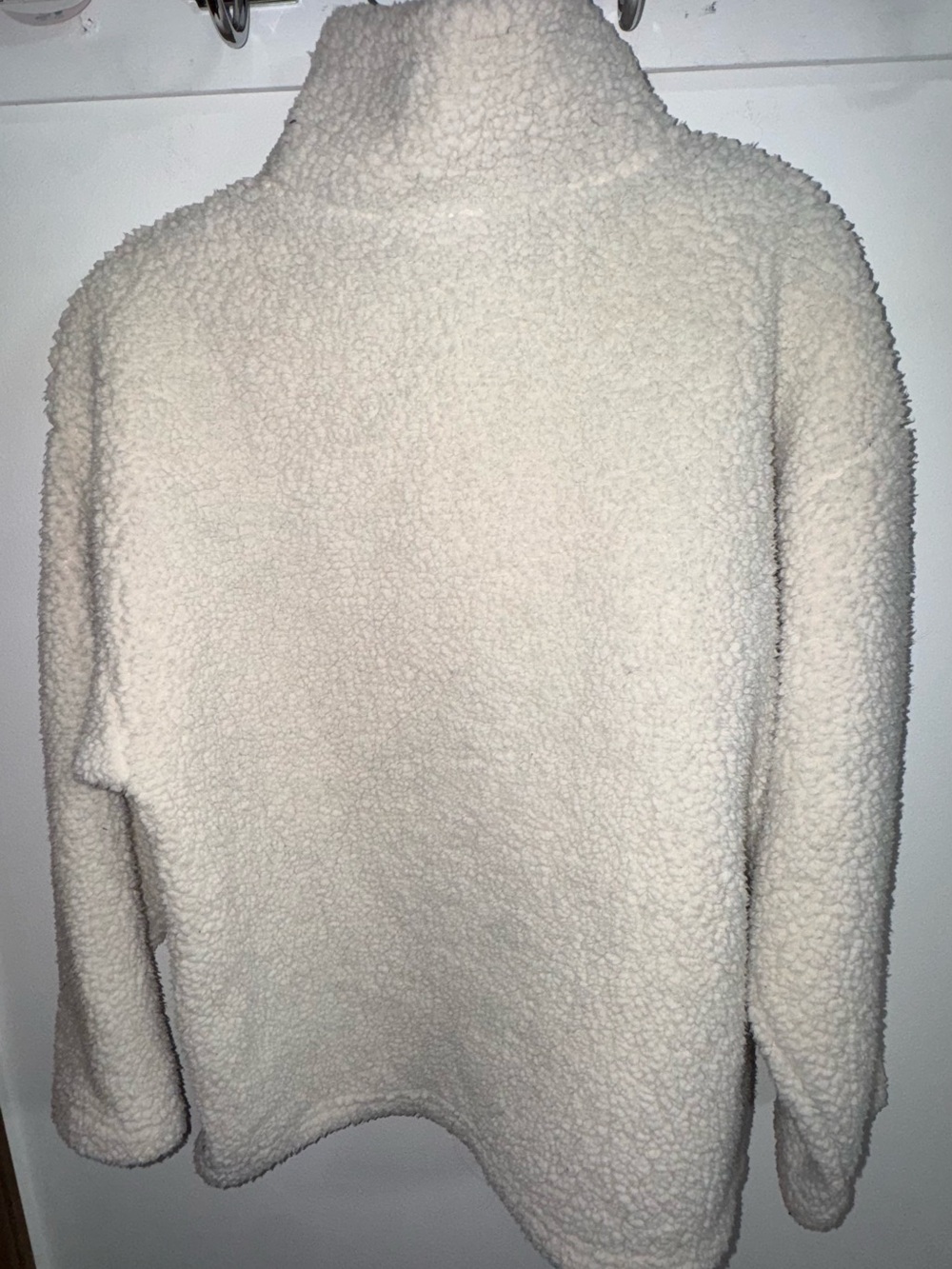 Disney Cream Sherpa Puffer Pullover with Red & Gold Mickey Ski Patch - Picture 3 of 5